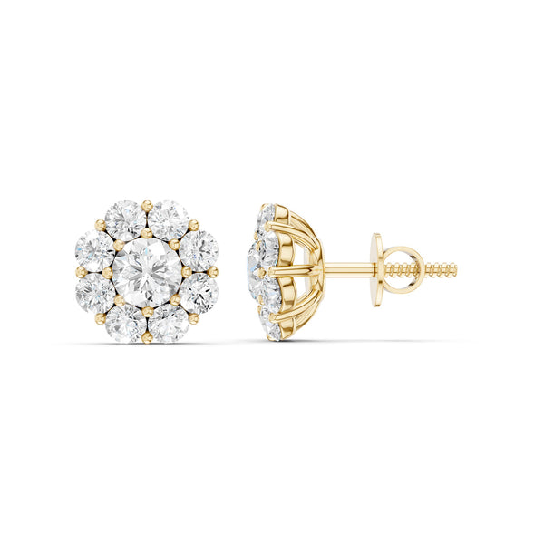 Floral Cluster Baske Studs