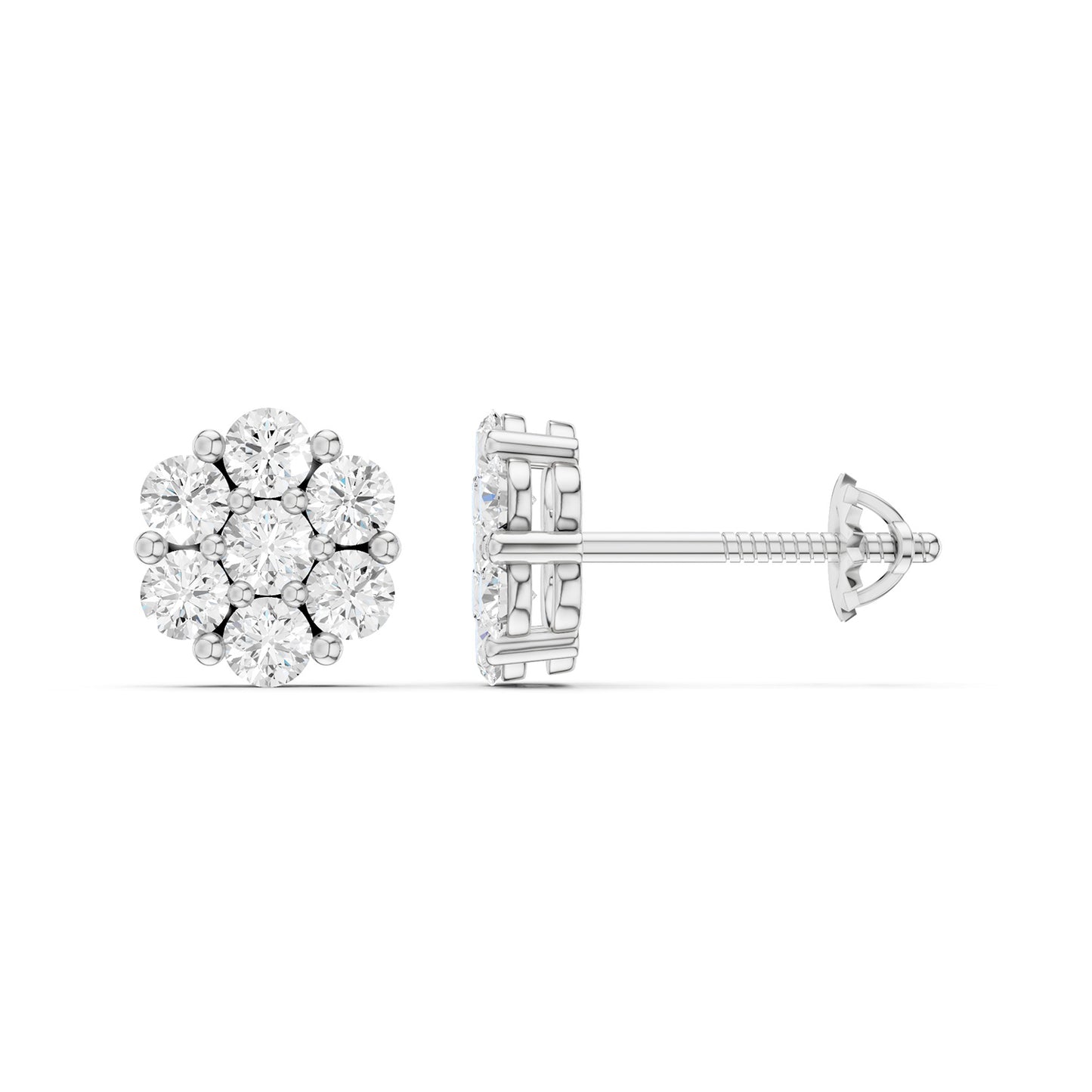 Floral Cluster Studs Large