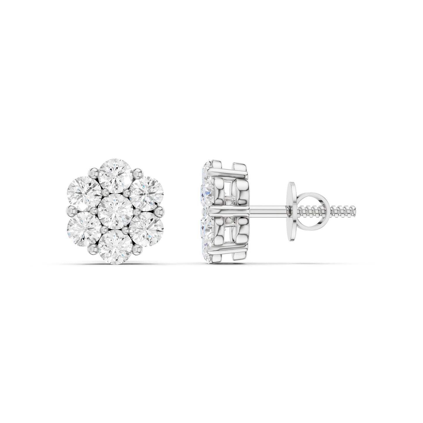 Floral Cluster Studs Small
