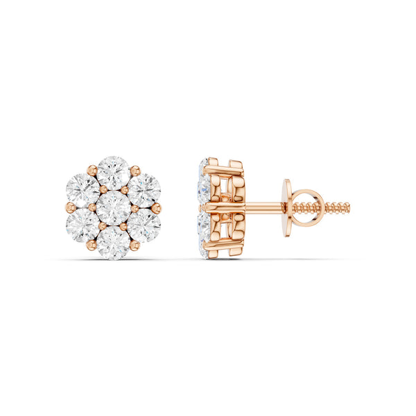 Floral Cluster Studs Small
