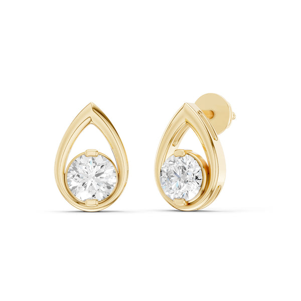 Teardrop Solitaire Studs
