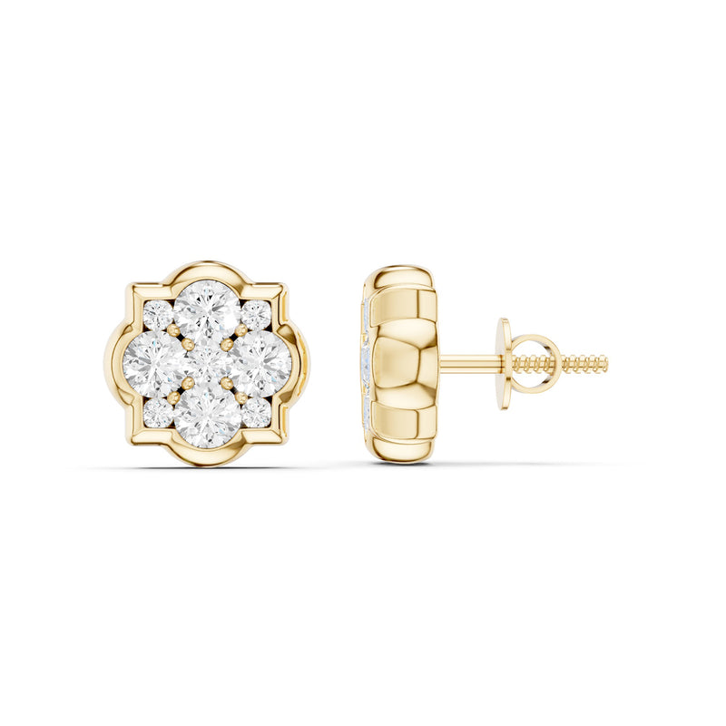 Floral Cluster Studs Medium