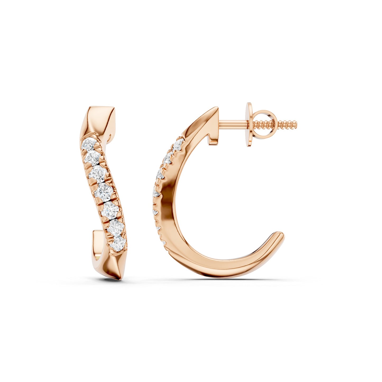 S-Curve Hoop Earrings