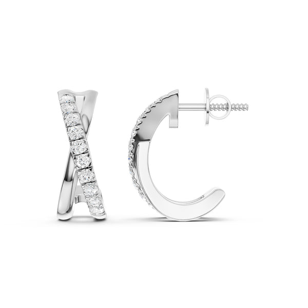 Criss-Cross Open Hoops