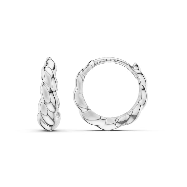 Twisted Rope Gold Huggie Hoops