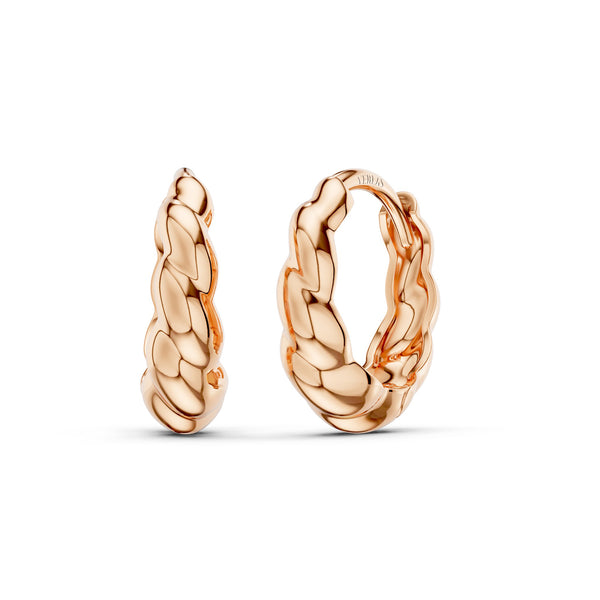 Twisted Rope Gold Huggie Hoops