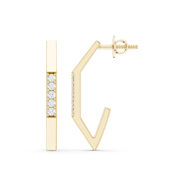 Sleek Triple Sparkle Studs