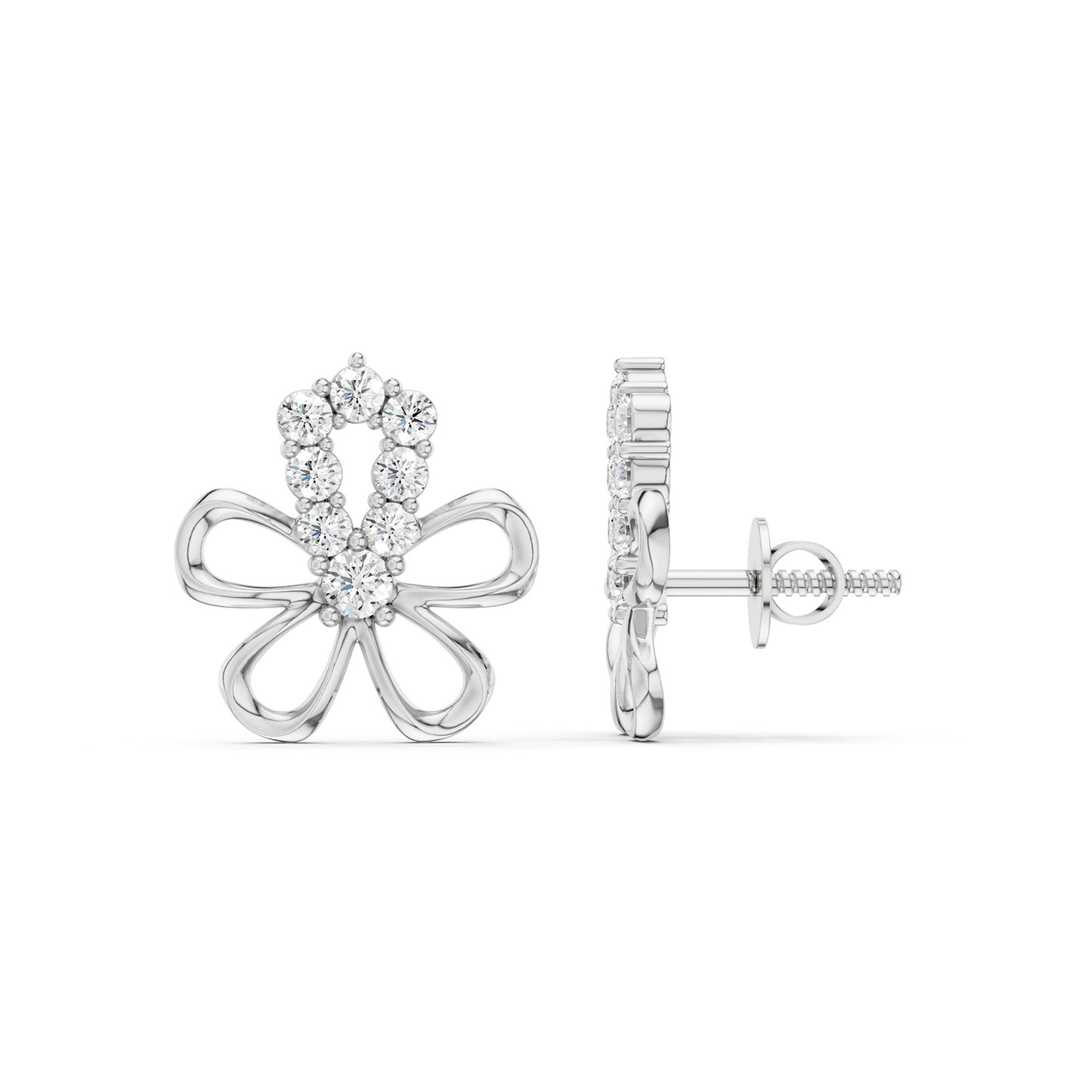 Floral Silhouette Studs
