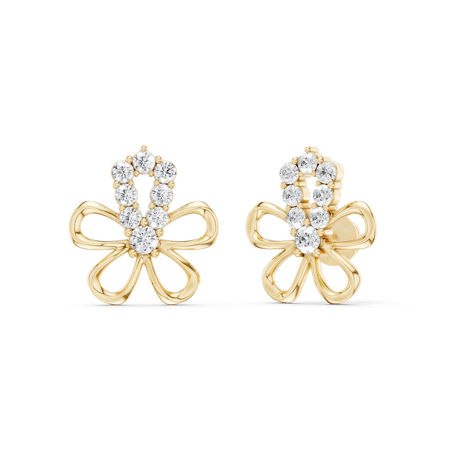 Floral Silhouette Studs