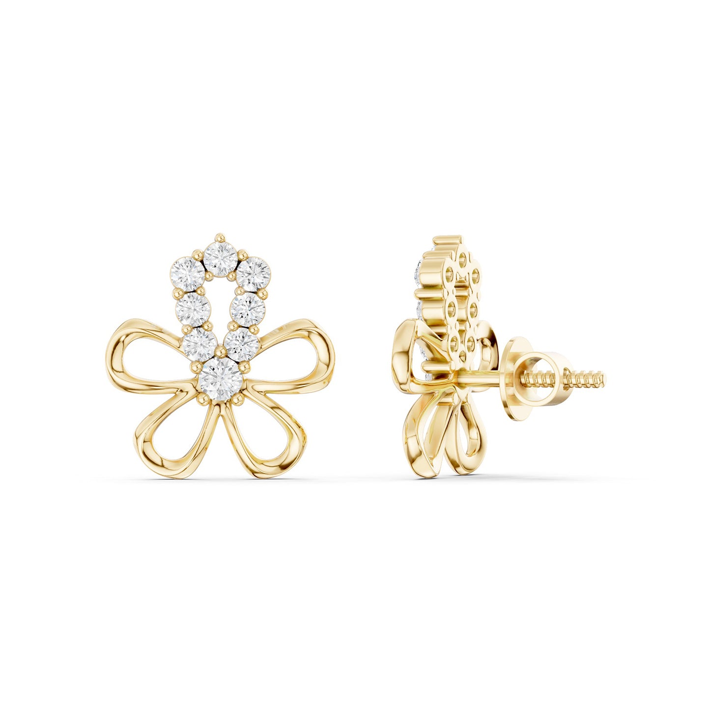 Floral Silhouette Studs