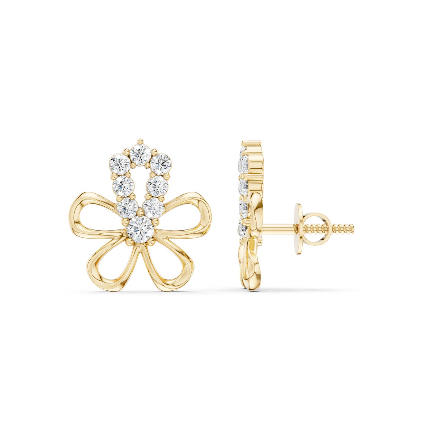 Floral Silhouette Studs