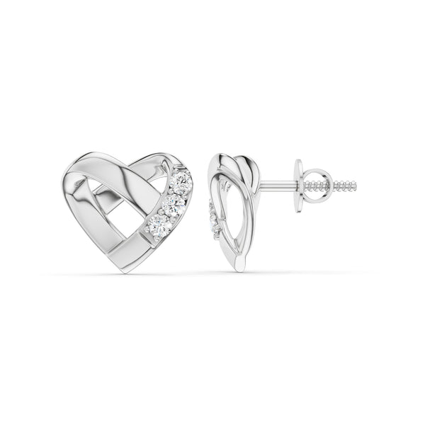 Entwined Heart Studs