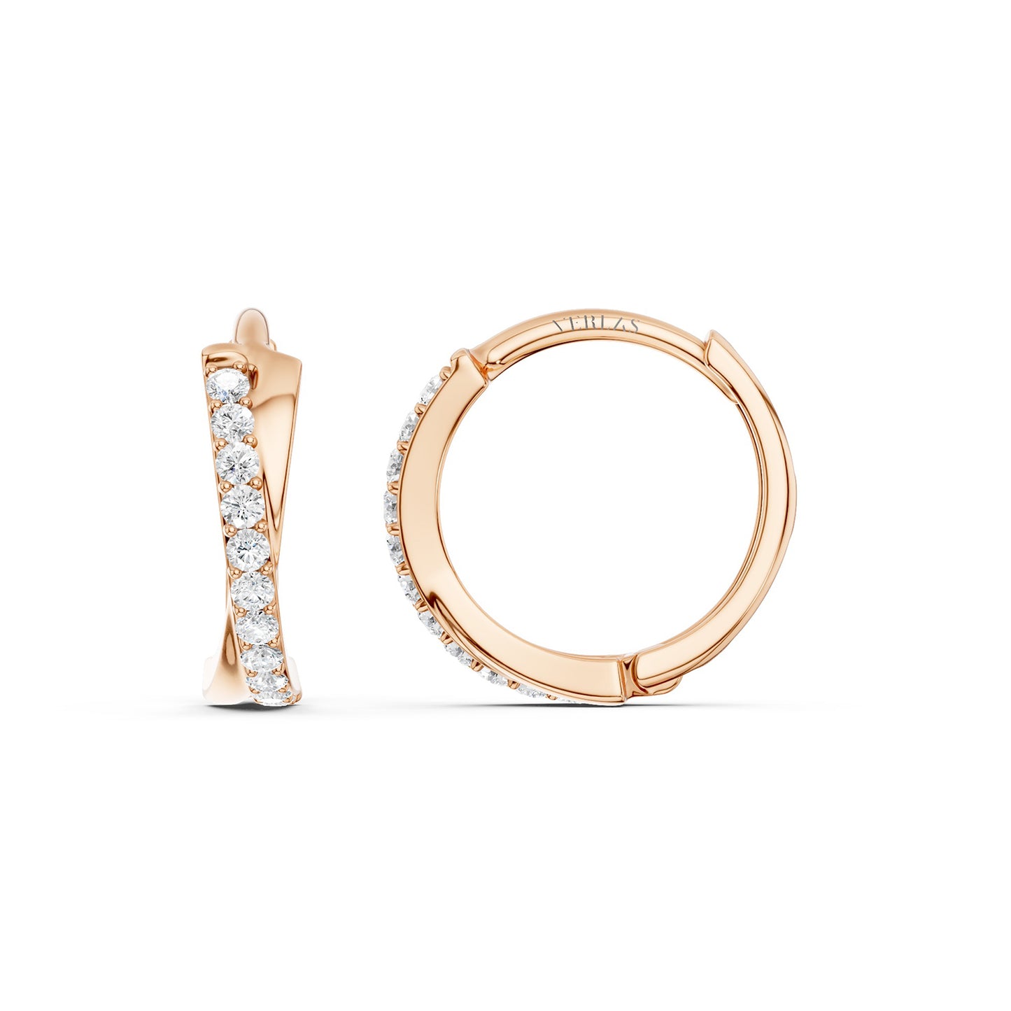 Twisted Huggie Hoop Earrings