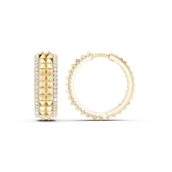 Zenyth Two-Tier Pyramid Diamond Huggies