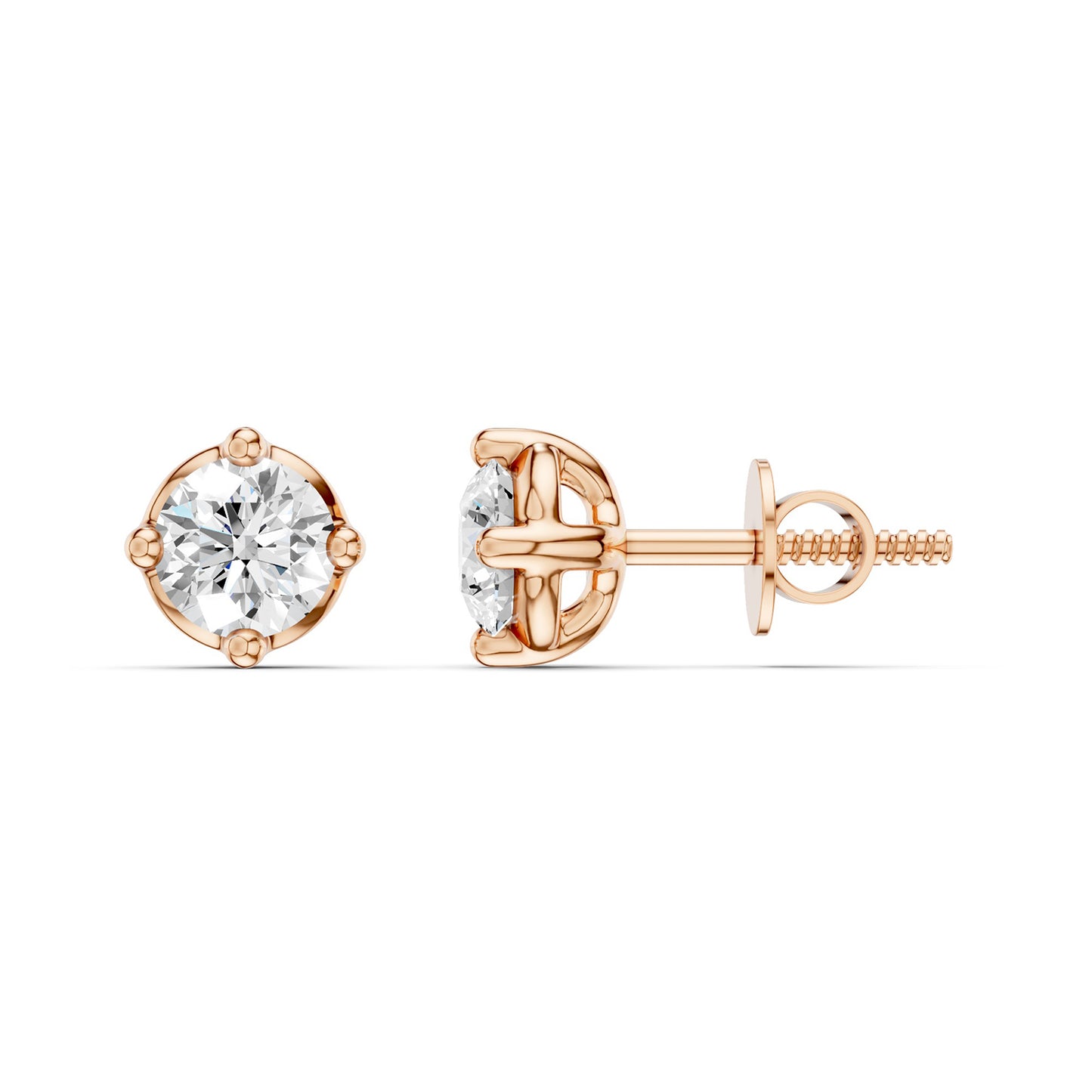 Round-Cut Basket Studs