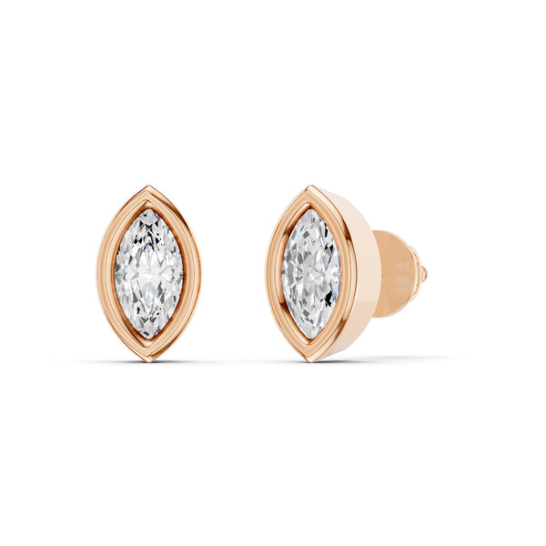 Marquise Bezel-Set Studs