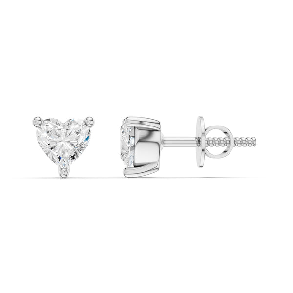 Heart Diamond Studs