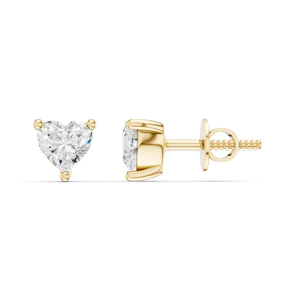 Heart Diamond Studs