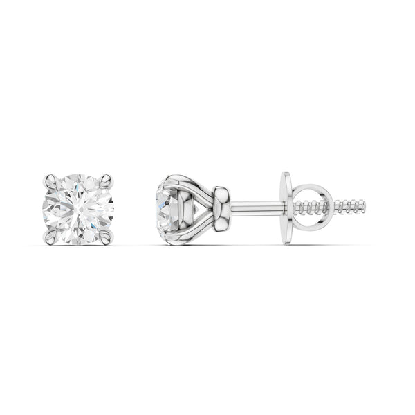 4-Prong Round-Cut Studs