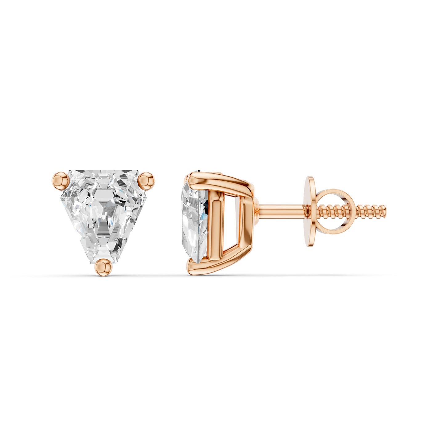 Trillion-Cut Solitaire Studs