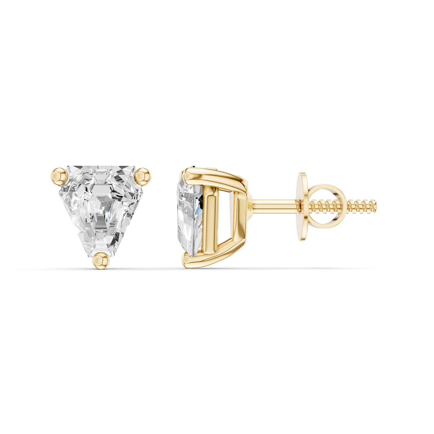 Trillion-Cut Diamond Studs