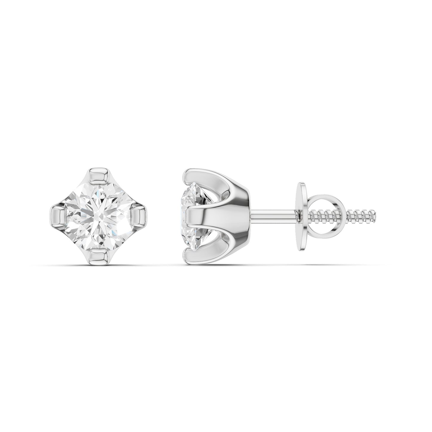 4-Prong Round Studs