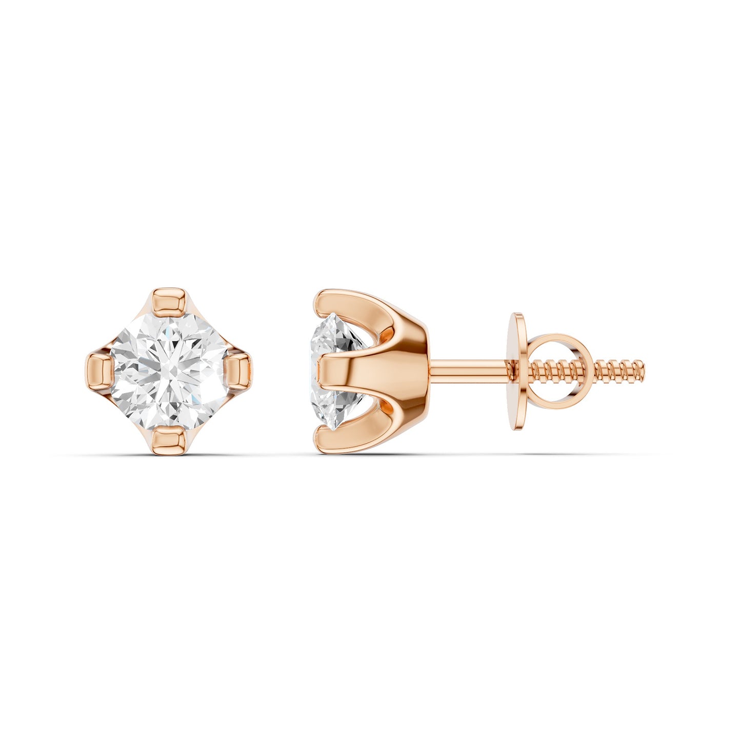 4-Prong Round Studs