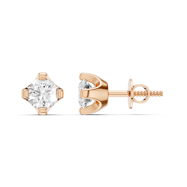4-Prong Round Studs