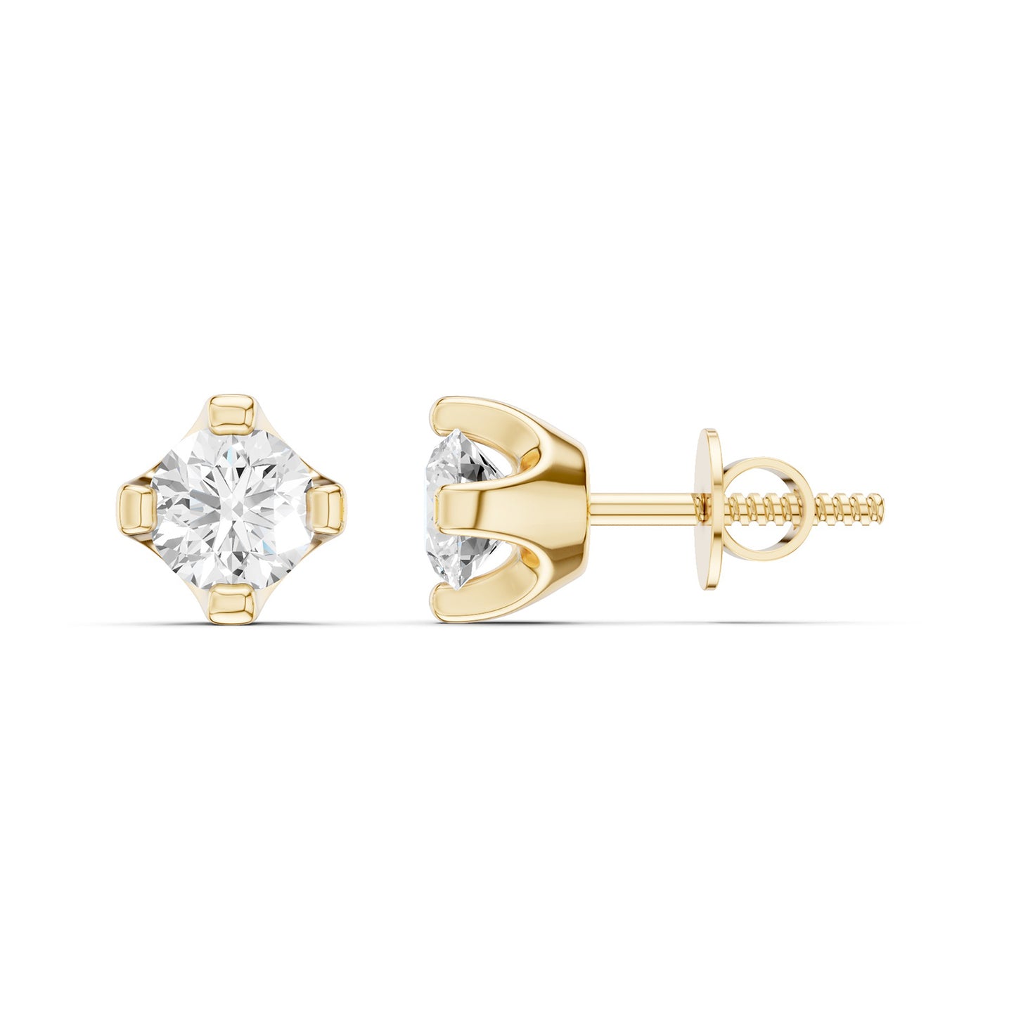 4-Prong Round Studs