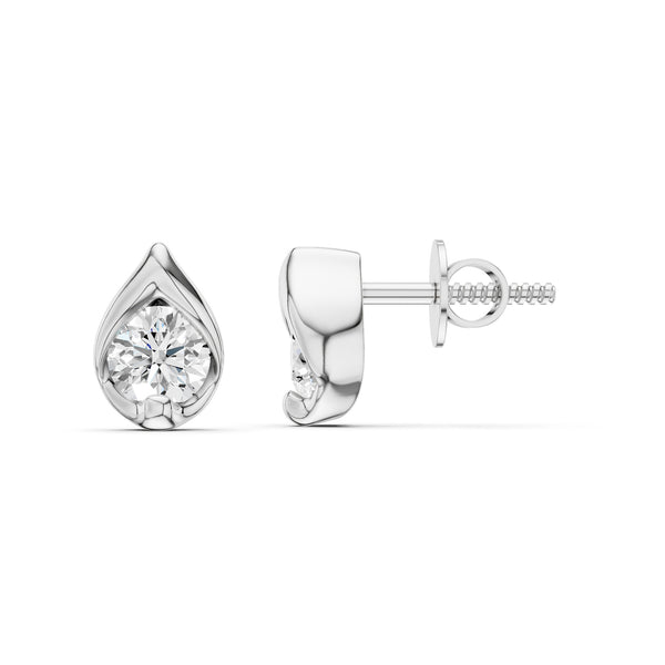 Round-Cut Dewdrop Studs
