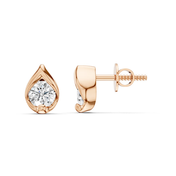 Round-Cut Dewdrop Studs