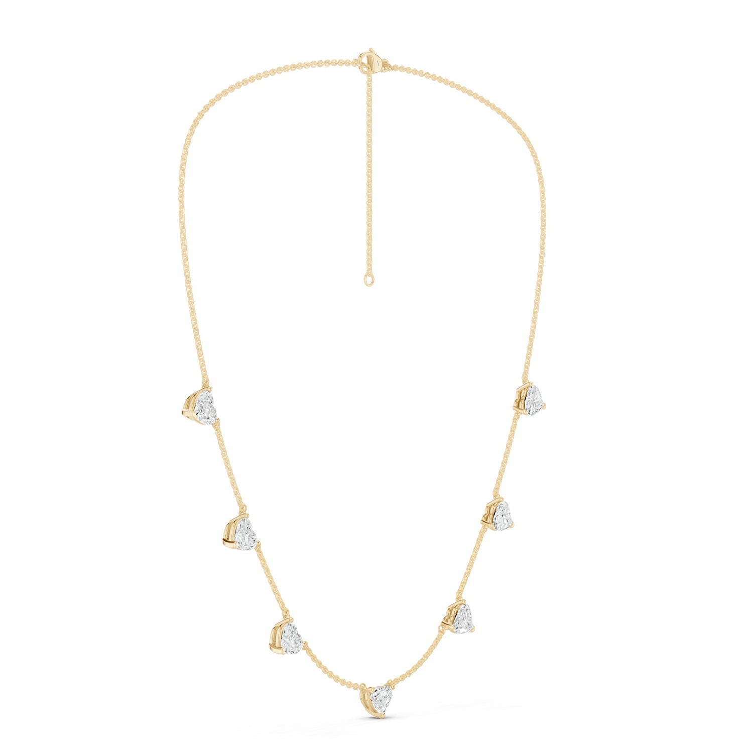 7-Heart Stationed Necklace