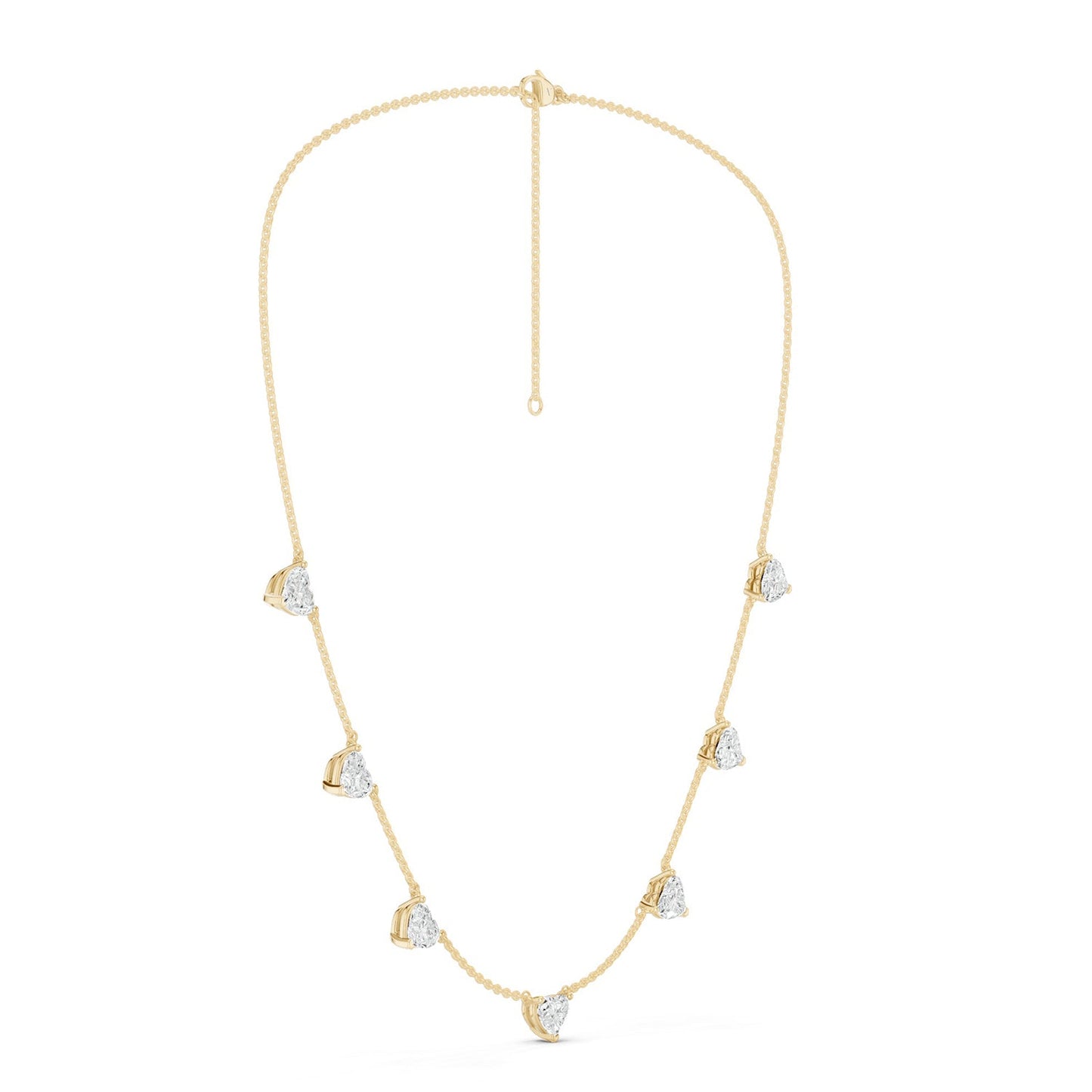 7-Heart Stationed Necklace