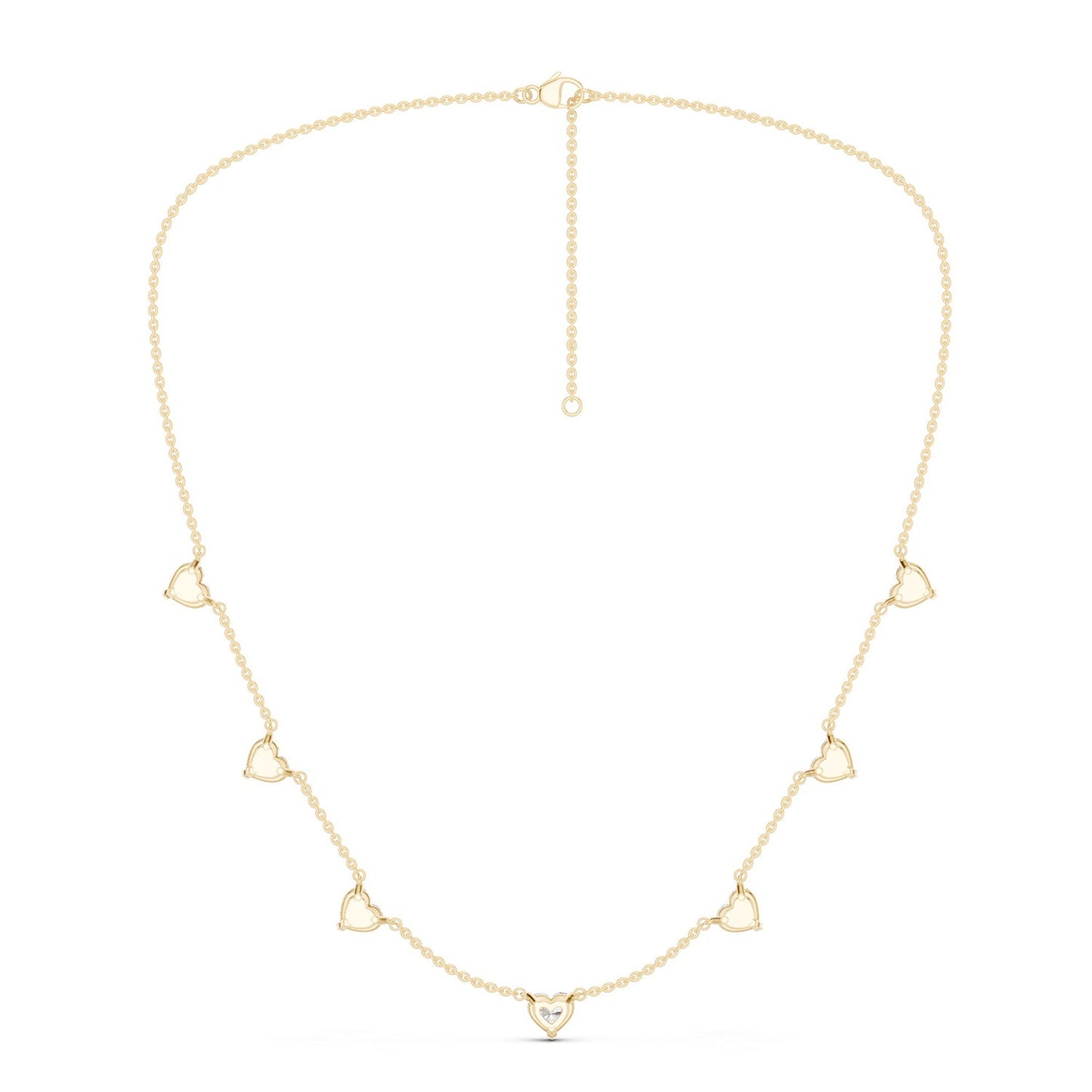 7-Heart Stationed Necklace