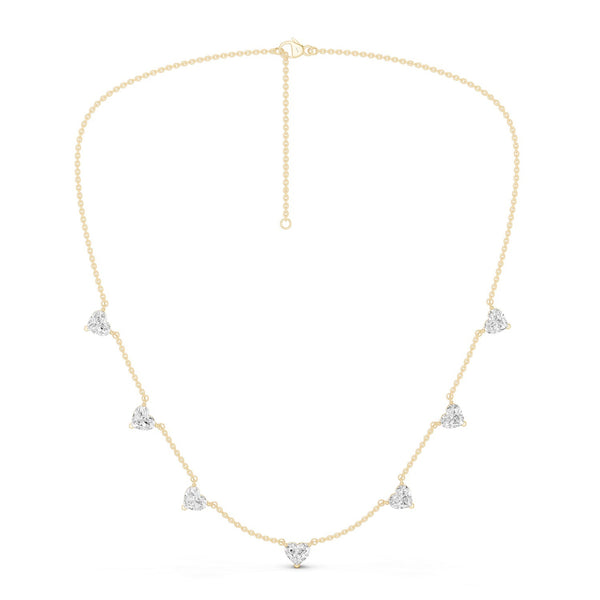 7-Heart Stationed Necklace
