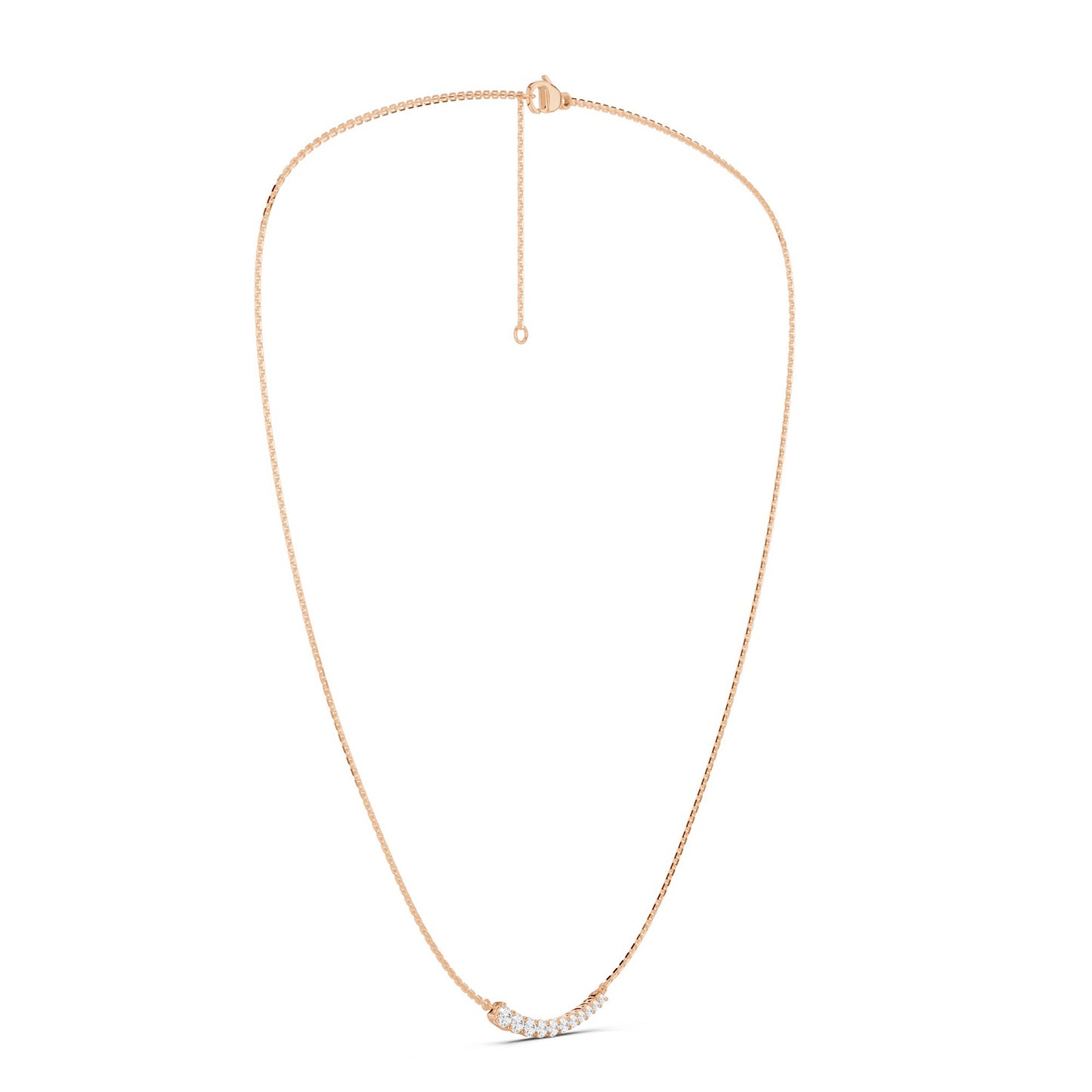 Graduated Curved Bar Necklace