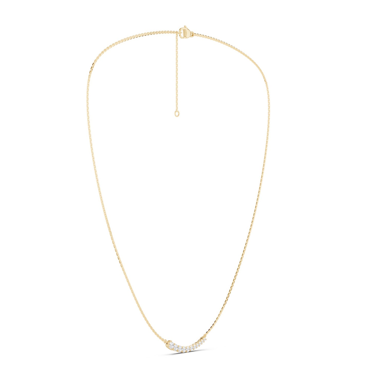 Graduated Curved Bar Necklace