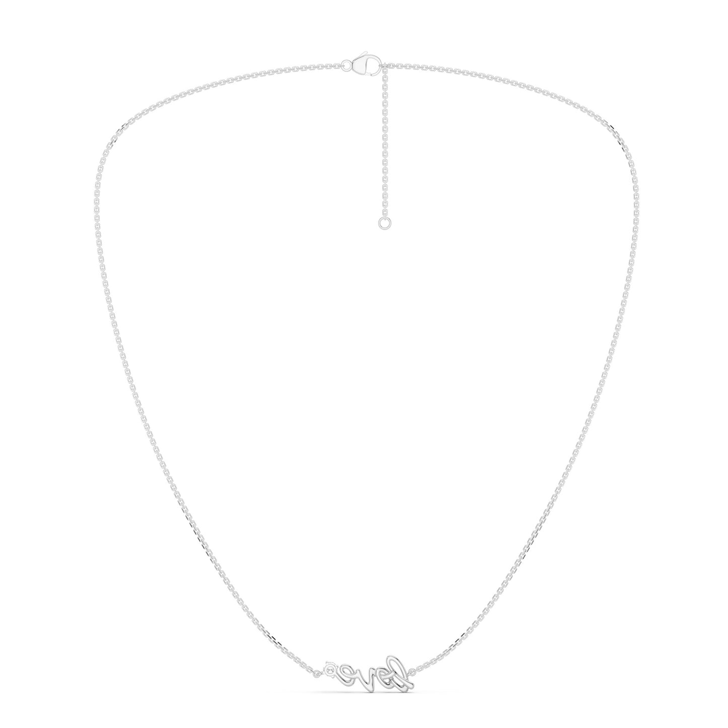 Love Script Pendant Necklace