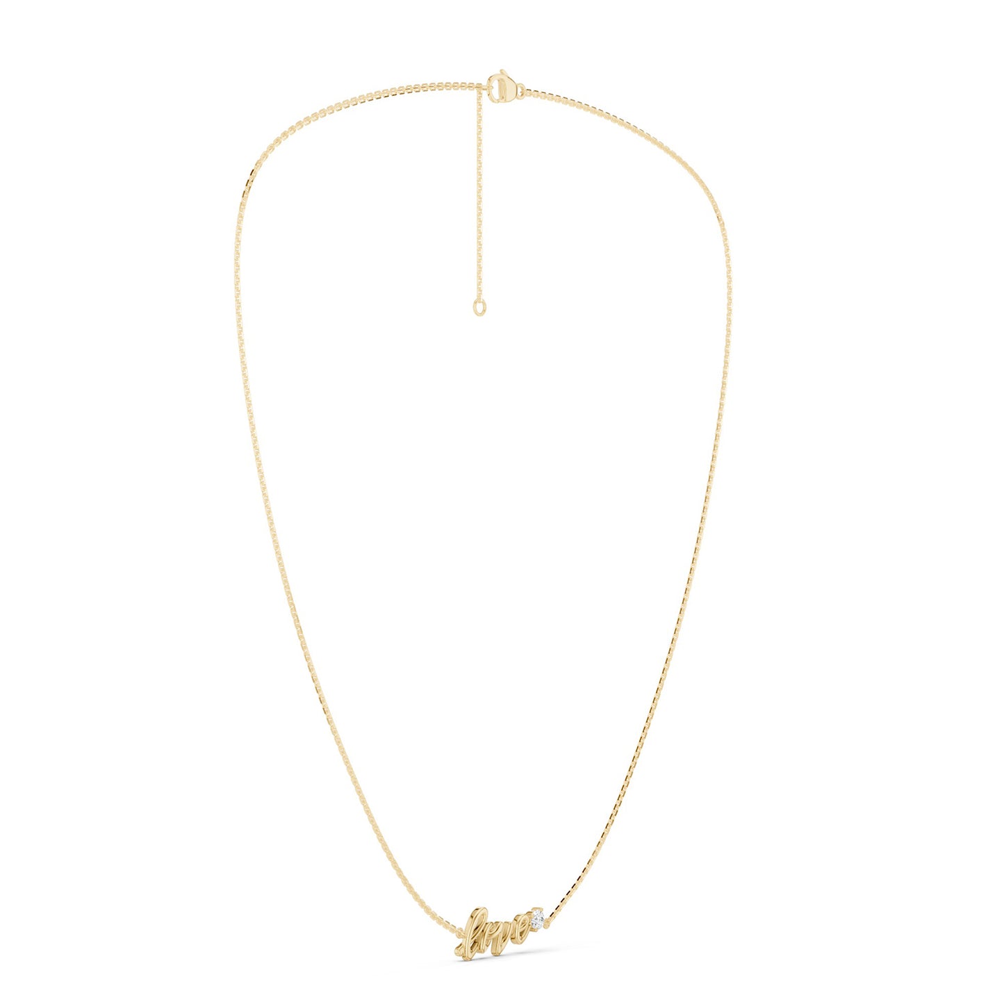 Love Script Pendant Necklace