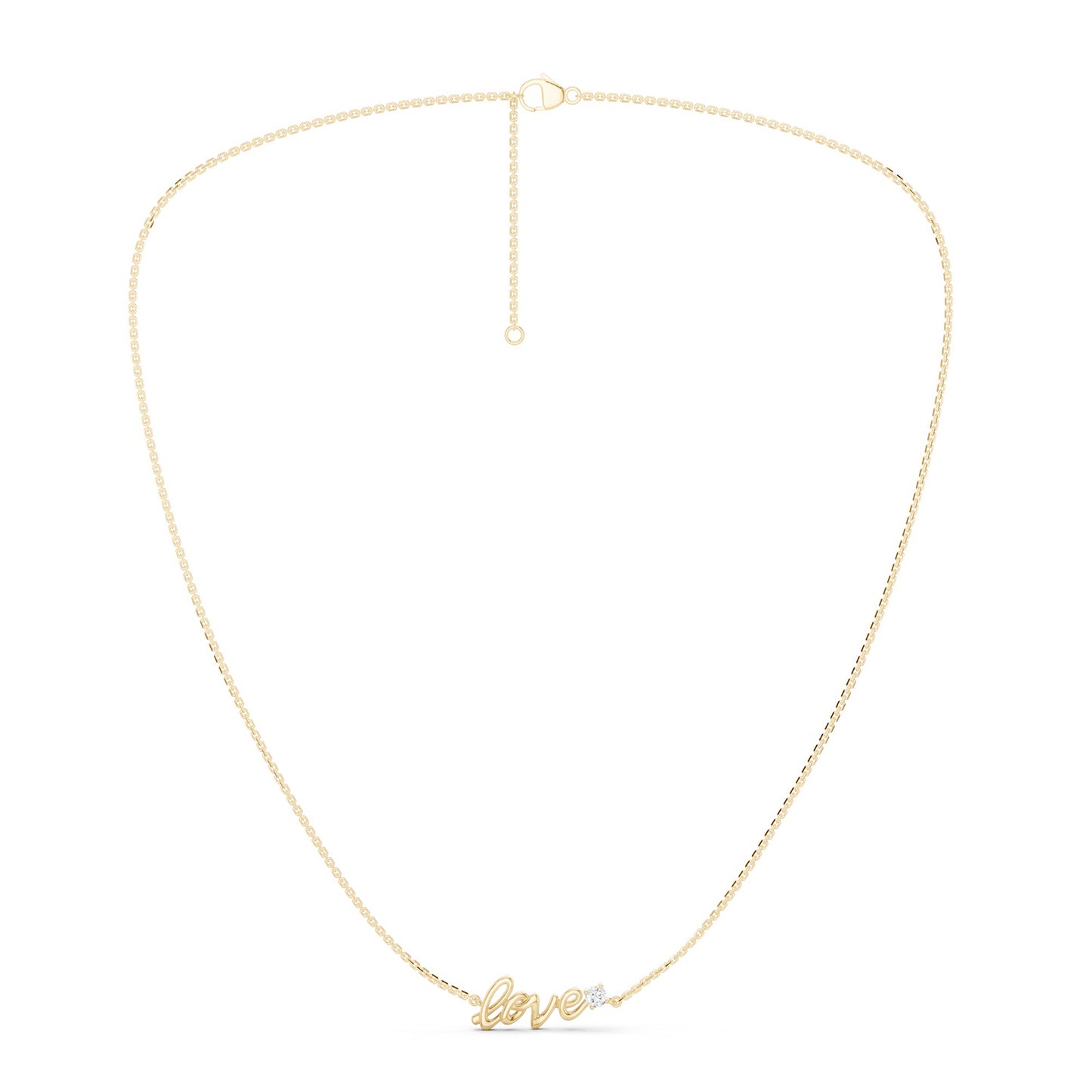 Love Script Pendant Necklace