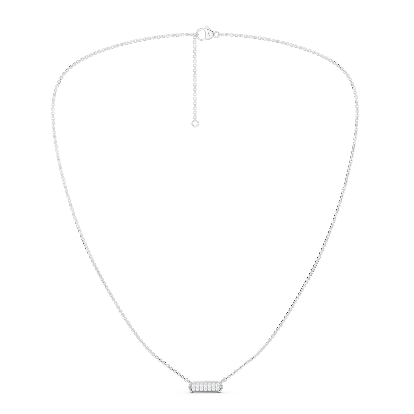 Curved Bar Pendant Necklace