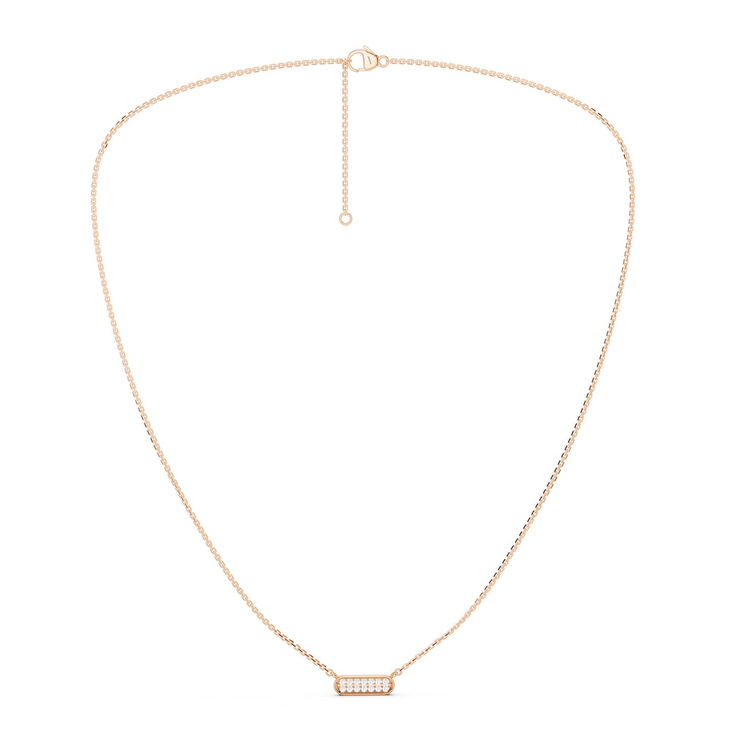 Curved Bar Pendant Necklace