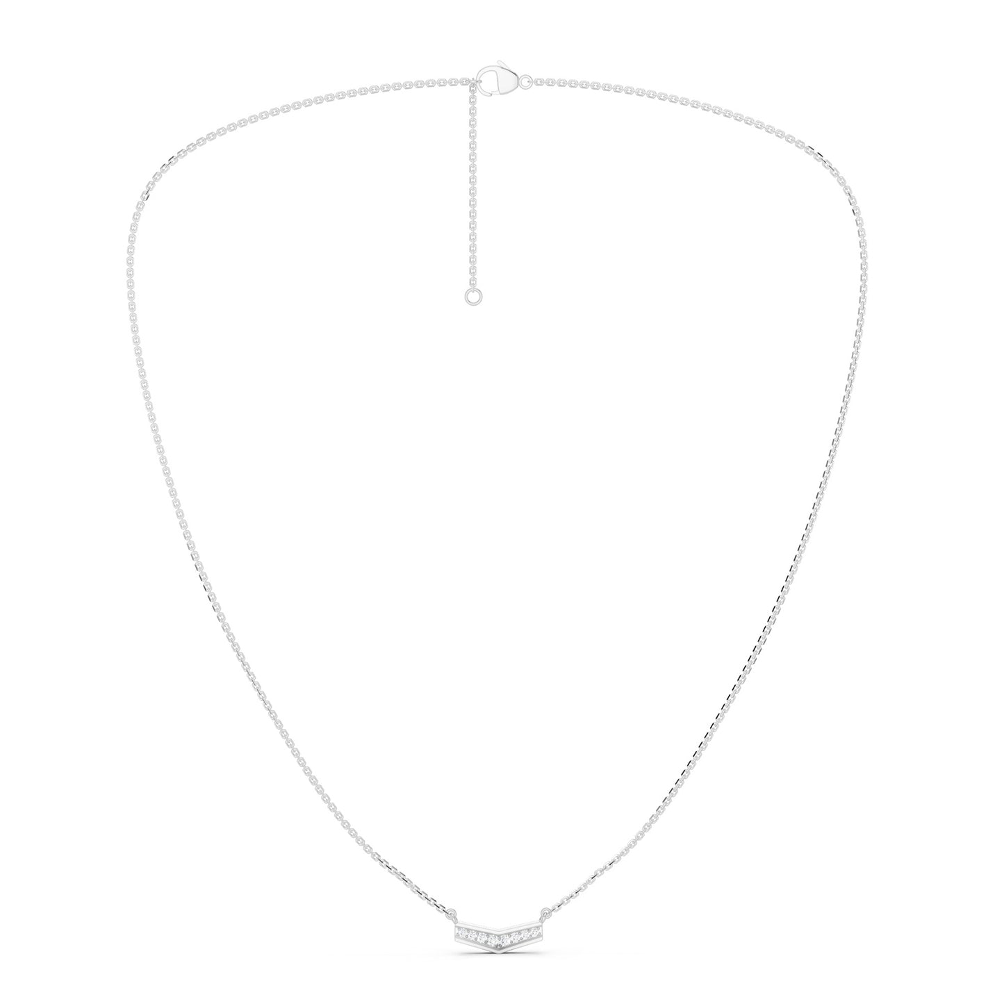 Chevron Bar Pendant Necklace