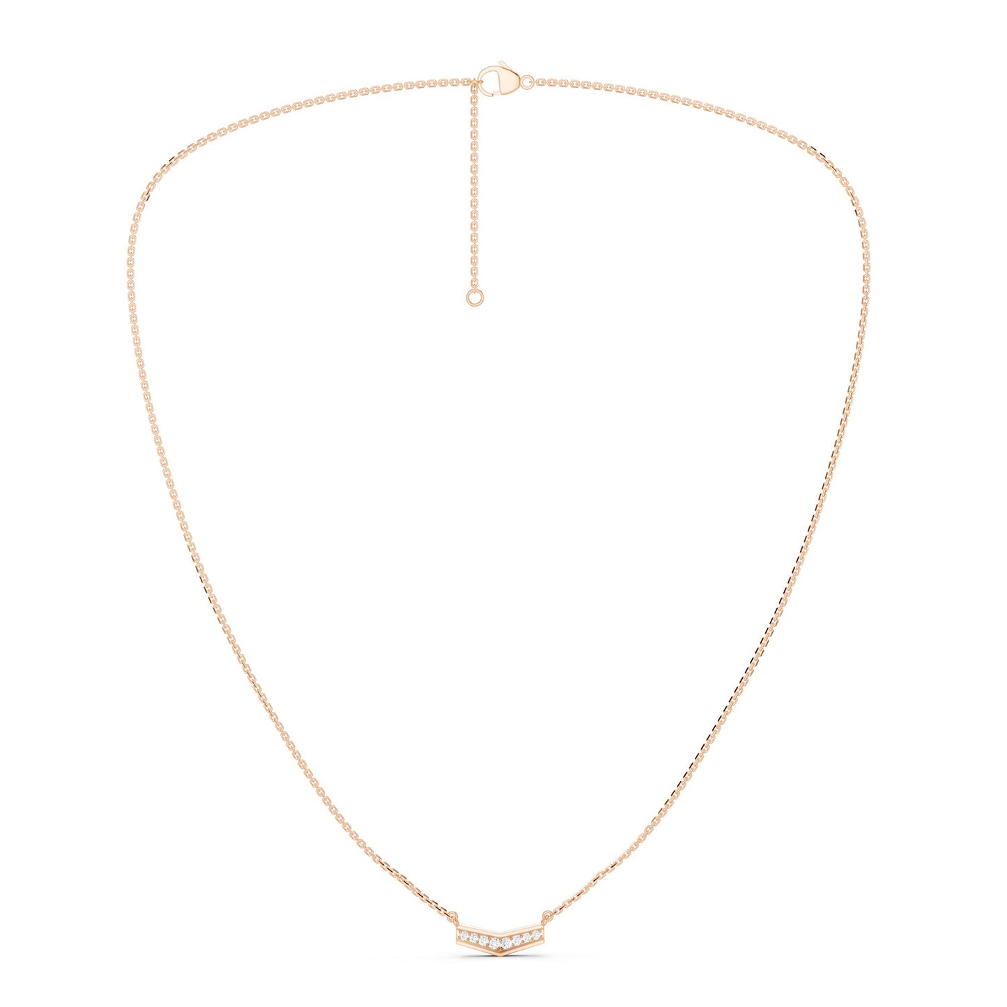 Chevron Bar Pendant Necklace