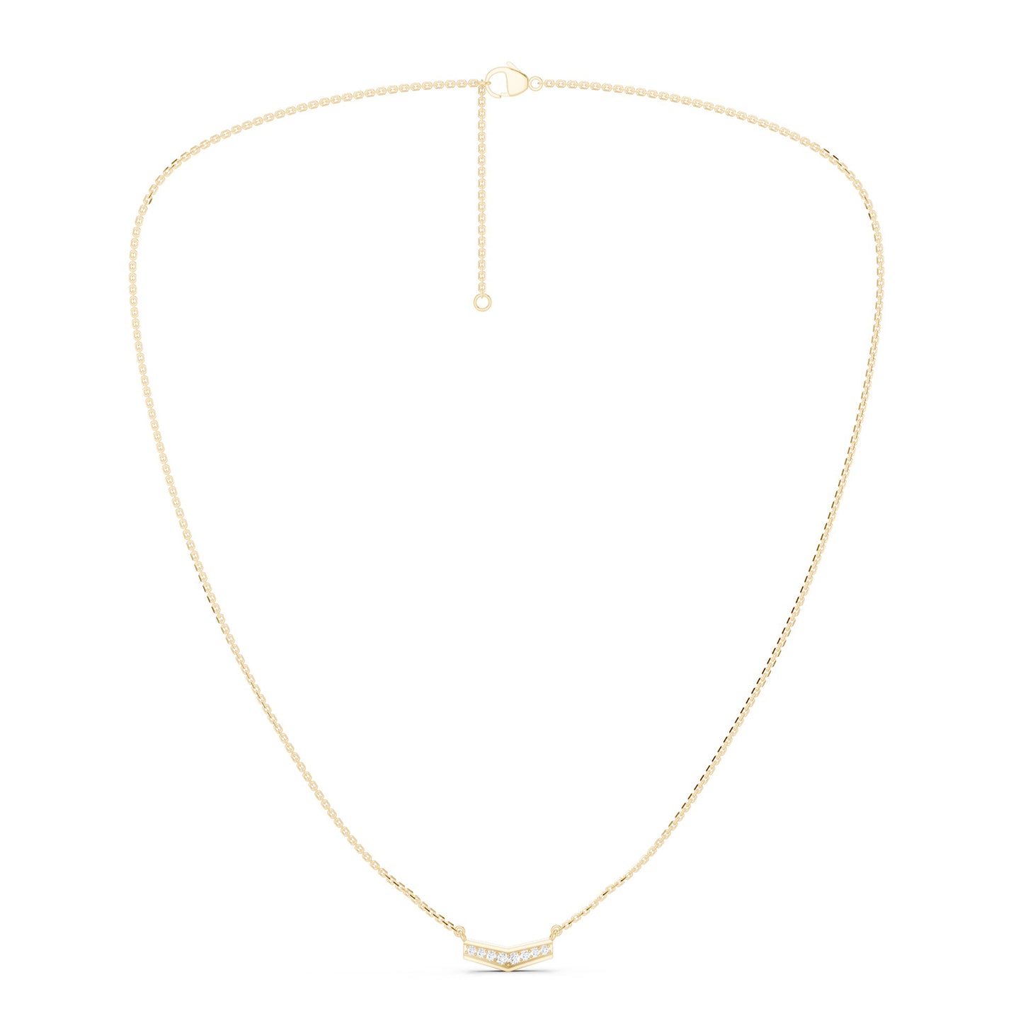Chevron Bar Pendant Necklace