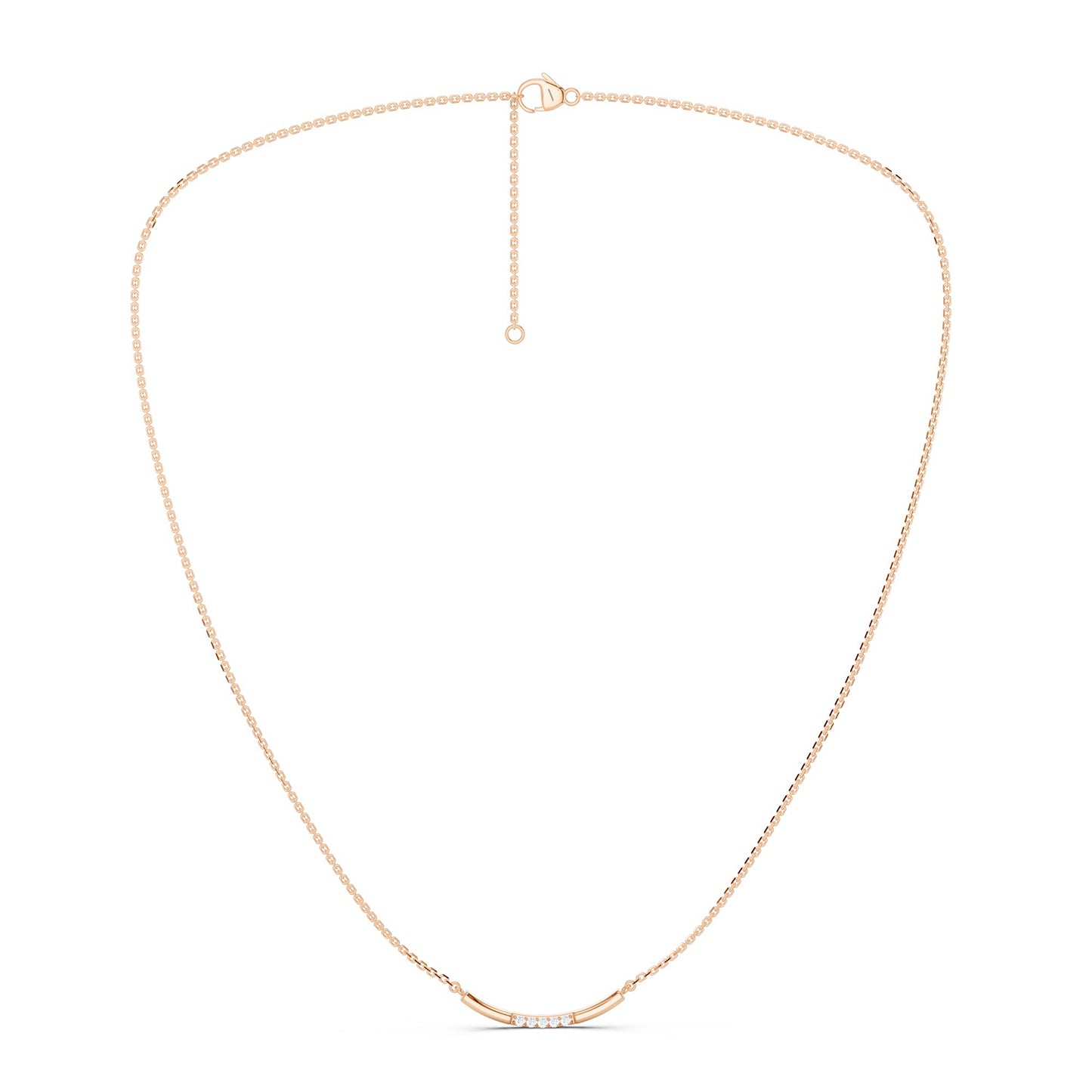 Arc Pave Bar Necklace