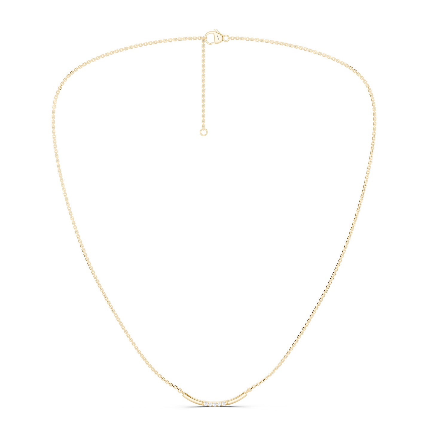 Arc Pave Bar Necklace