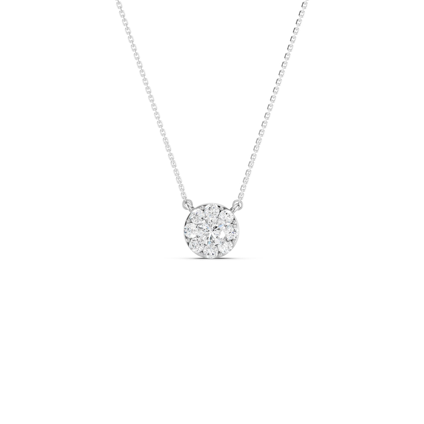 Brilliant Cluster Pendant Necklace
