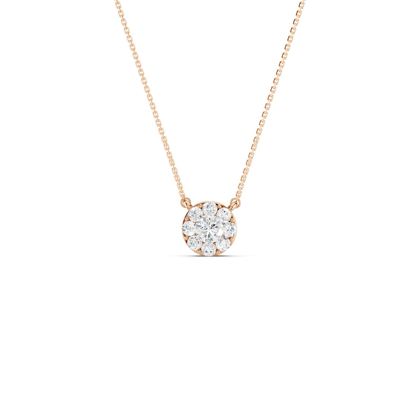 Brilliant Cluster Pendant Necklace