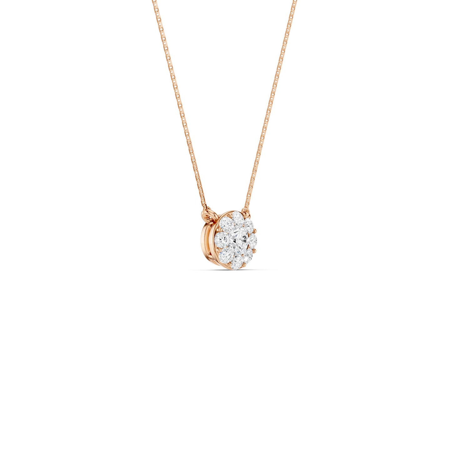Brilliant Cluster Pendant Necklace
